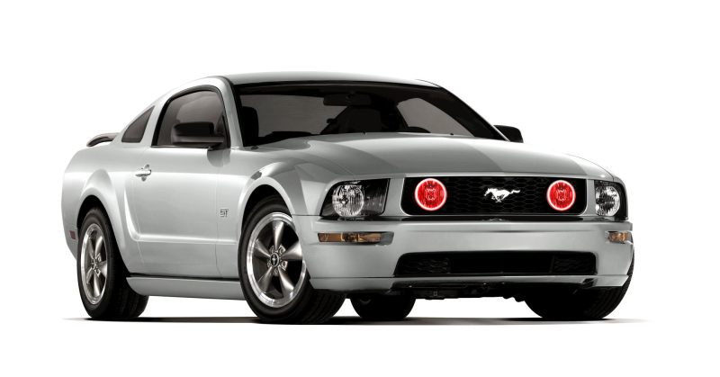 Ford Mustang Fog Light Halo Kit - ORACLE Lighting - Red - `05-`09